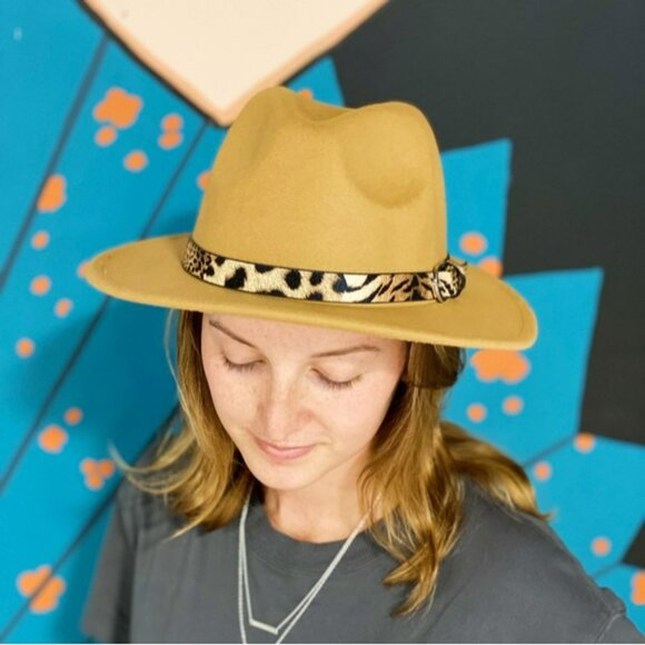 Leopard Band Fedora Hat - Picture 5 of 7